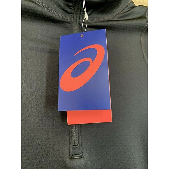 ASICS Aztecs Thermopolis Winter 1/2 Zip Performance Jacket Women's Sz M Black - Picture 7 of 8